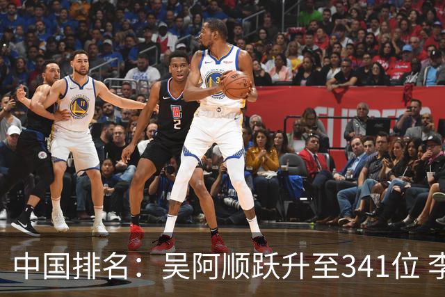 中国排名：吴阿顺跃升至341位 李昊桐彭博上升